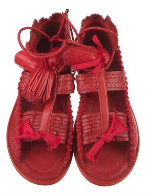 Carven Leather Gladiator Sandals